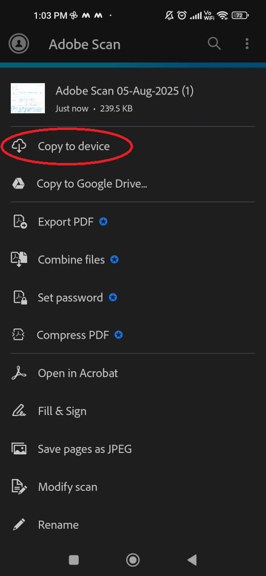 Save to Device